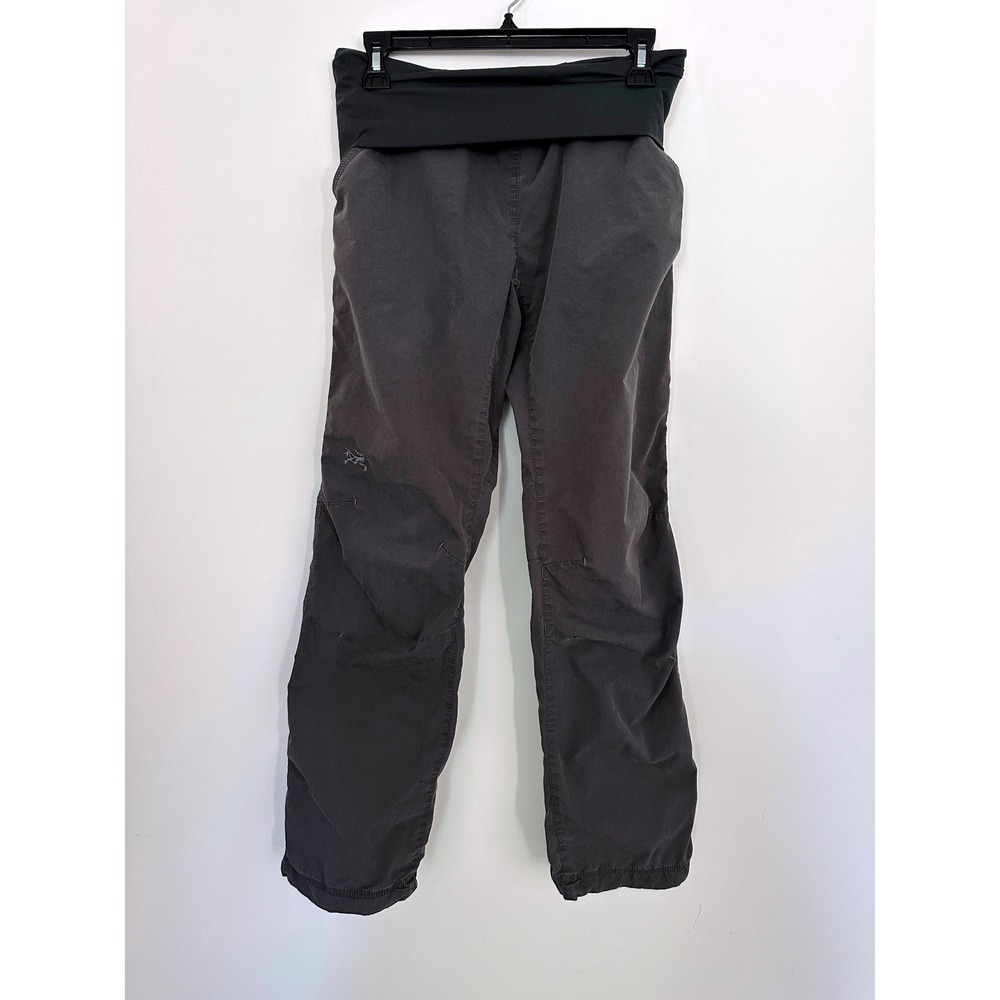 Arcteryx Emoji Pants 4 Gray Relaxed Cotton Technical Hike Climb Articulated Knee